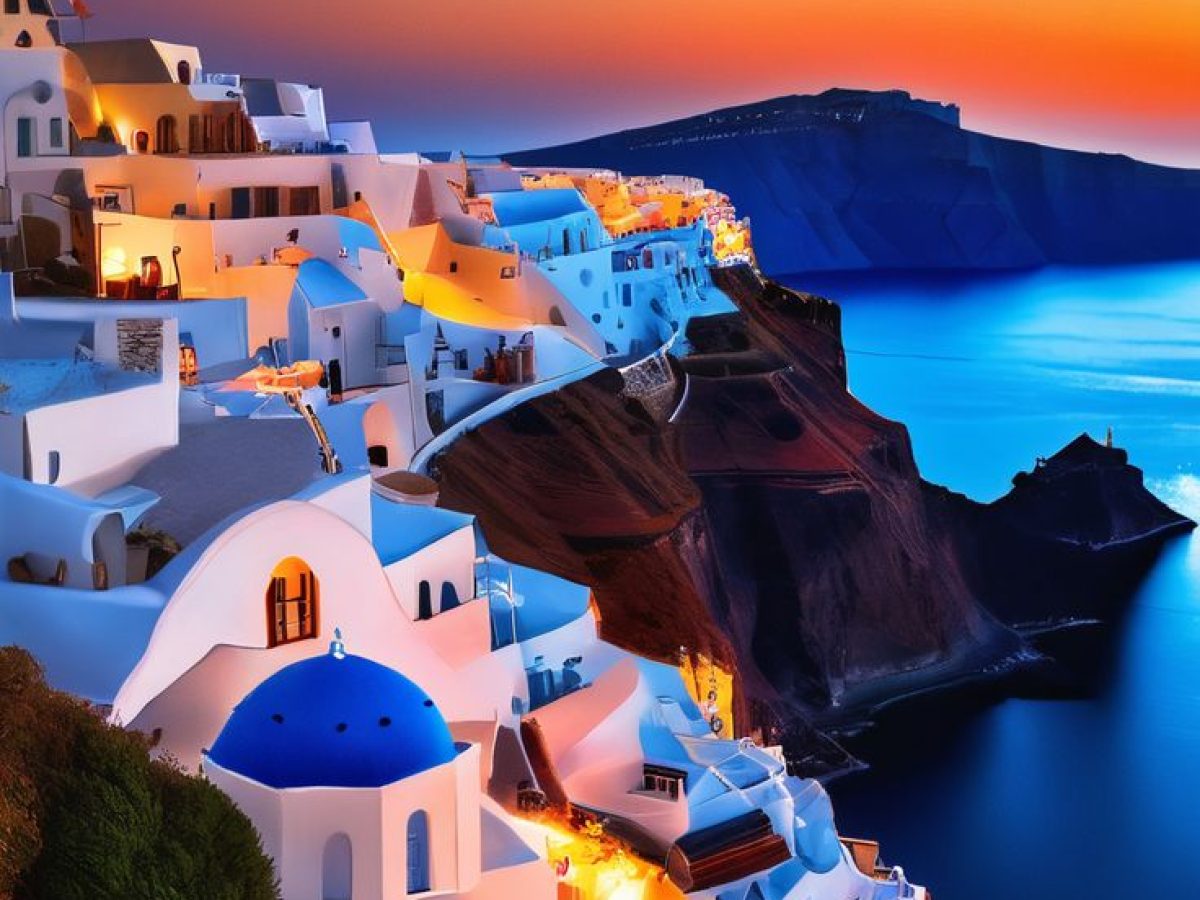 Santorini Sunset Magic - Santorini Golden Hour_ Caldera Sunset